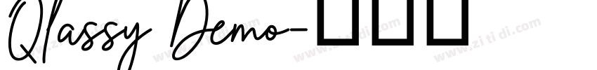 Qlassy Demo字体转换